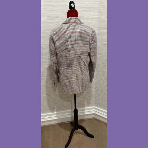 Maje Classic Houndstooth Blazer in Blue, Tan and White - NWT - Picture 2 of 5
